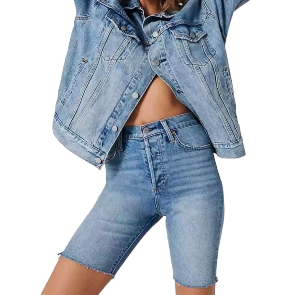Aritzia Denim Forum The Yoko Bermuda Shorts